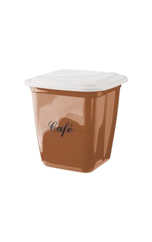12) PLASTICO POTE QUADRADO CAFE PRATIC 1.7L PC/24