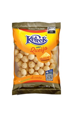 00) KELECK BISCOITO BOLINHA DE QUEIJO 80G CX/20